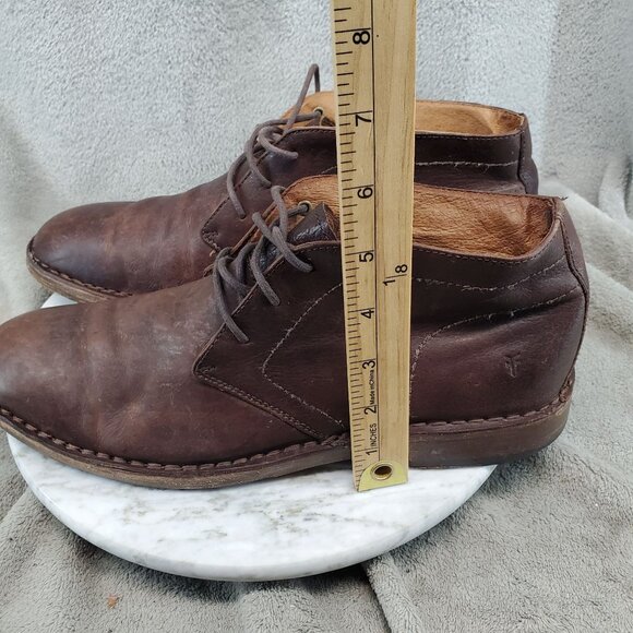 Frye Shoes Mens Size 9.5 Brown Leather Arden Chukka Boots - Picture 2 of 10